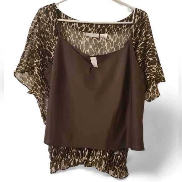 Worthington faux wrap top with cami XL - Picture 6 of 8